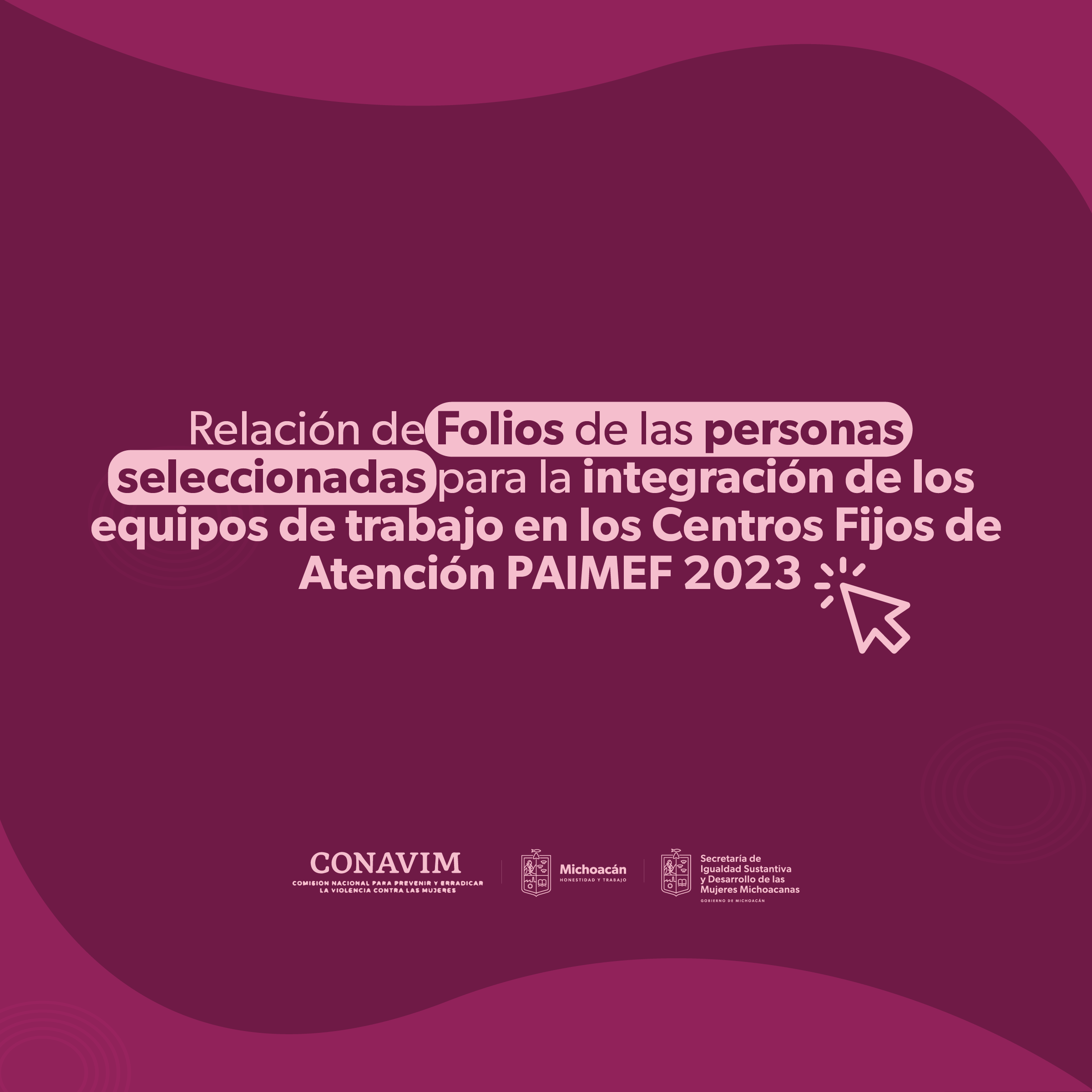 MUJER | Folios De Personas Seleccionadas Para La Integración De Los ...